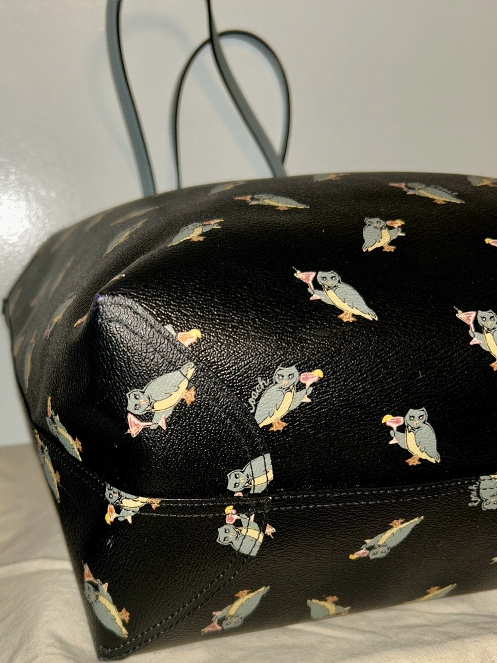 Coach Reversible City Tote with “Owltini”Party Owl Print. Super fun!!! - Picture 9 of 16